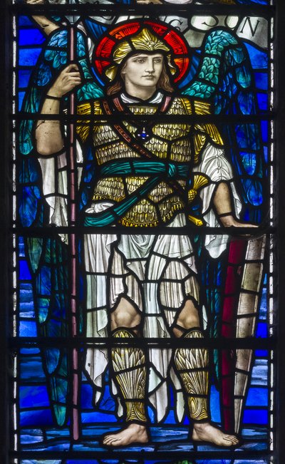 Buckland, St Mary, Lowndes & Drury, Henry Holiday, The Archangel St Michael, 1918 av Henry Holiday