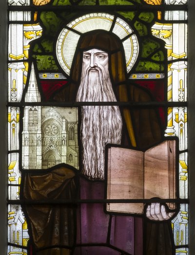 Cambridge, Trinity College, Heaton Butler & Bayne, Henry Holiday, Hieronymus, 1870, tilpasset fra Carl Almquist av Henry Holiday