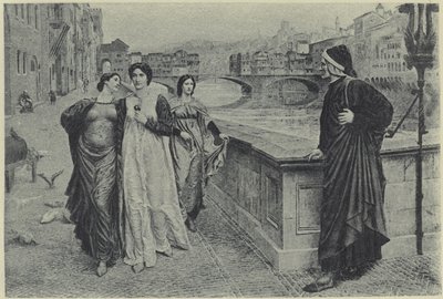 Dante og Beatrice (fotogravyr) av Henry Holiday