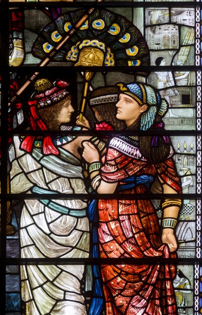 Durham Cathedral, Holday Workshop, Henry Holiday, Moses forlater The Court Of Pharaoh detalj, 1895 av Henry Holiday