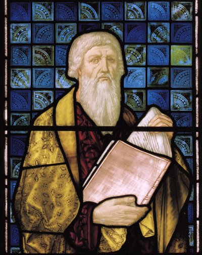 Jesaja, 1879 (farget glass) av Henry Holiday
