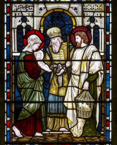 Kirkstall, St Stephen, Heaton Butler & Bayne, Henry Holiday, The Presentation, ca. 1870 av Henry Holiday