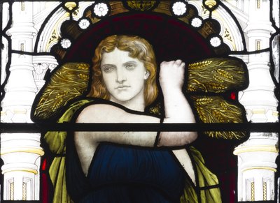 Ruth med mais, detalj, 1881-83 (farget glass) av Henry Holiday
