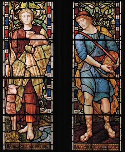 Shepherd & Sower, 1888 (farget glass) av Henry Holiday