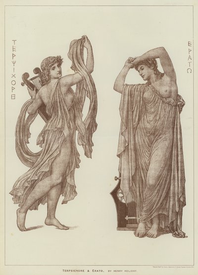 Terpsichore og Erato, av Henry Holiday (gravering) av Henry Holiday