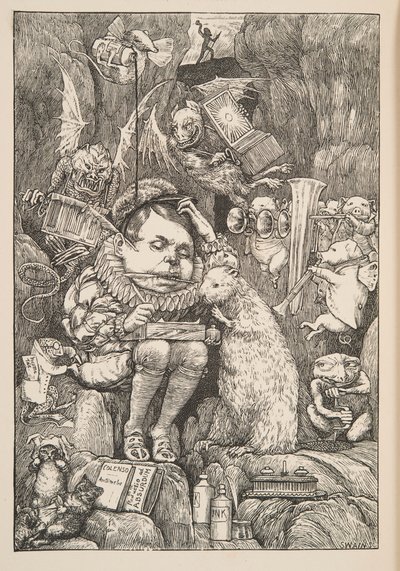 Beveren hadde med seg papir, portefølje og penner, pub. 1876. av Henry Holiday
