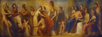 'Pandora, som de forsamlede gudene ga alle sine gaver ...', 1834 (olje på mahognipanel) av Henry Howard