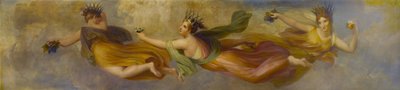 The Horae, eller Seasons (antikk tidligere ment å være tre), Diffusing their Several Productions, 1834 (olje på mahognipanel) av Henry Howard