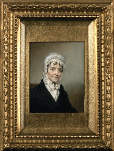 Fru Alexander Hamilton, 1825 (wc på elfenben) av Henry Inman