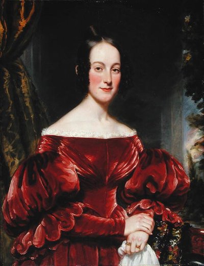 Portrett av fru Robert Lowden, ca. 1837 (olje på panel) av Henry Inman