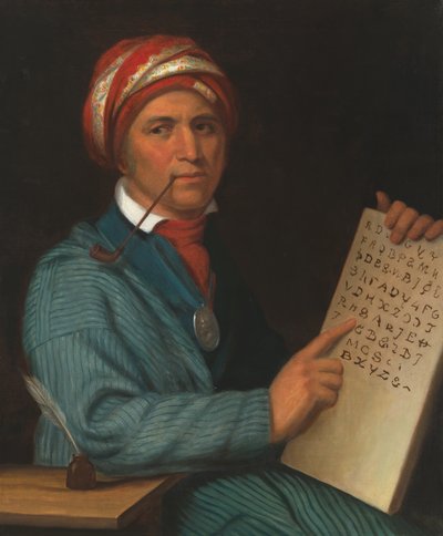 Sequoyah (ca. 1770–1843), ca. 1830 (olje på lerret) av Henry Inman