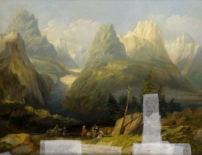 Utsikt over Alpene av Henry John (attr. to) Boddington