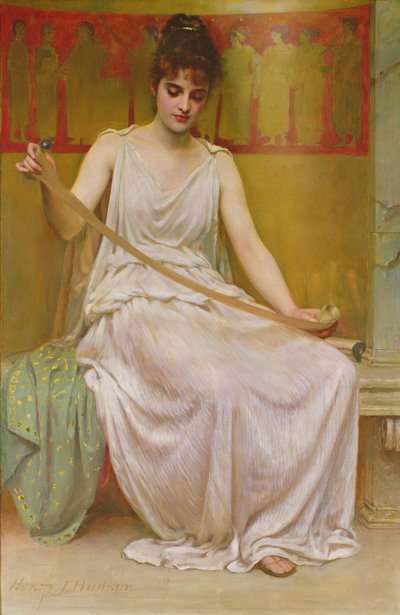 Neaera leser et brev fra Catullus, ca. 1894 av Henry John Hudson