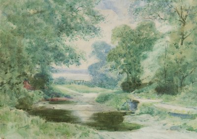 En Ford, ca. 1910 (akvarell på papir) av Henry John Sylvester Stannard