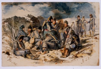 Nattscene, Sevastopol, 1855 av Henry John Wilkinson
