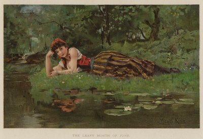 Den bladrike junimåneden (chromolitho) av Henry John Yeend King