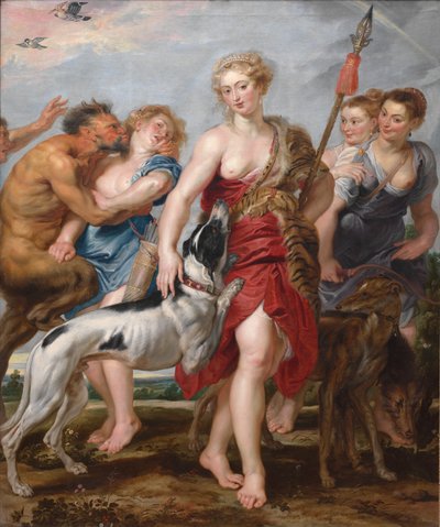 Diana og nymfene hennes drar på jakt av Henry Joseph Redouté