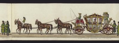En del av panoramautsikten over hele begravelsesprosesjonen til Arthur, hertugen av Wellington (farget akvatint) av Henry Jr and Sala Alken