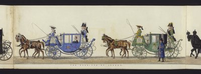 En del av panoramautsikten over hele begravelsesprosesjonen til Arthur, hertugen av Wellington (farget akvatint) av Henry Jr and Sala Alken