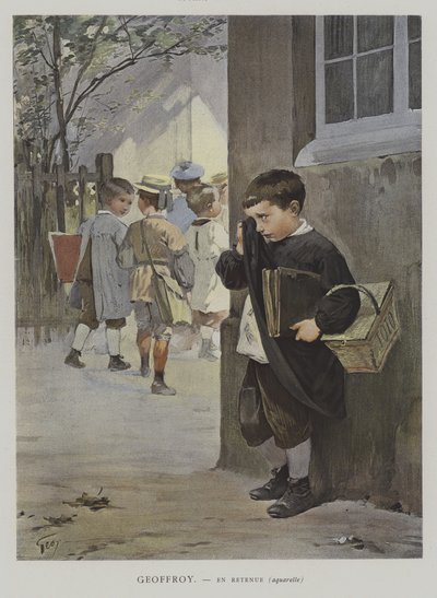 I retention (farge litho) av Henry Jules Jean (after) Geoffroy