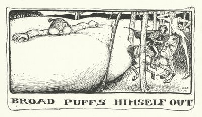 Broad Puffs Himself Out (gravering) av Henry Justice Ford