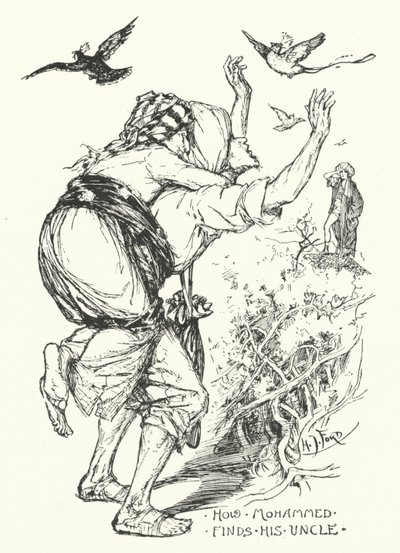 Hvordan Mohammed finner onkelen sin (gravering) av Henry Justice Ford