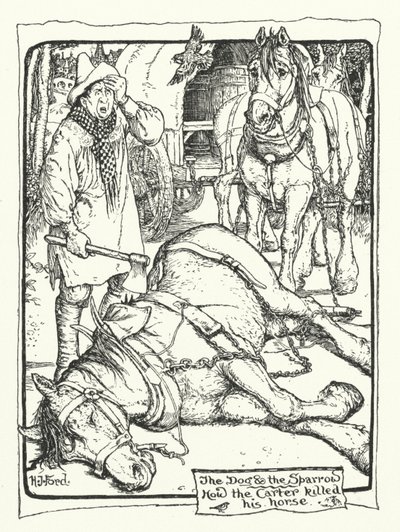Hvordan Carter drepte hesten sin (gravering) av Henry Justice Ford