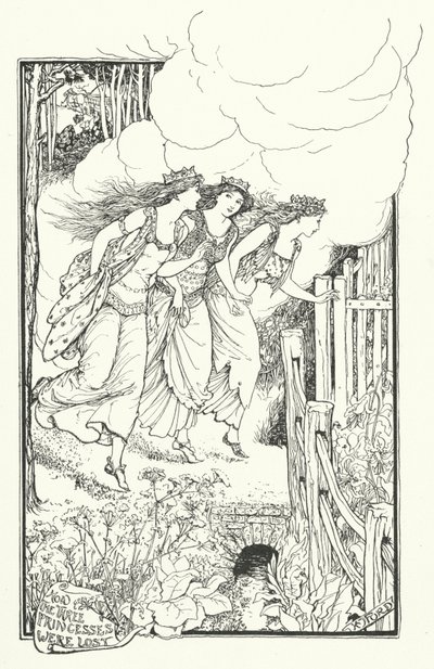 Hvordan de tre prinsessene gikk tapt (gravering) av Henry Justice Ford