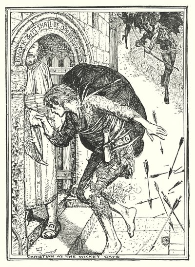 Illustrasjon til Pilegrimsreisen av John Bunyan (lito) av Henry Justice Ford