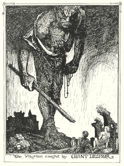 Illustrasjon til Pilegrimsreisen av John Bunyan (lito) av Henry Justice Ford