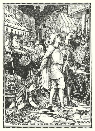 Illustrasjon til Pilegrimsreisen av John Bunyan (lito) av Henry Justice Ford
