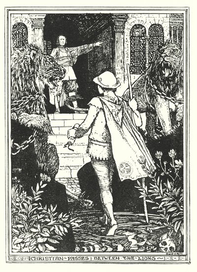 Illustrasjon til Pilegrimsreisen av John Bunyan (lito) av Henry Justice Ford