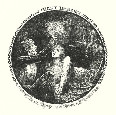 Illustrasjon til Pilegrimsreisen av John Bunyan (lito) av Henry Justice Ford
