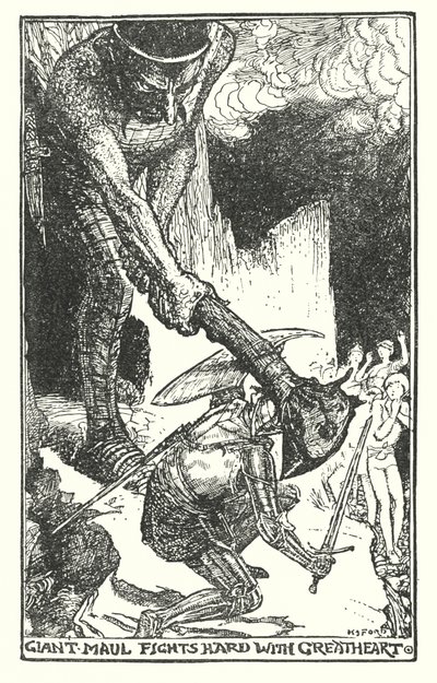 Illustrasjon til Pilegrimsreisen av John Bunyan (lito) av Henry Justice Ford
