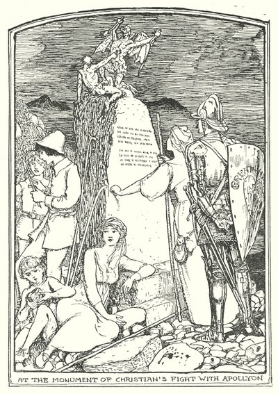 Illustrasjon til Pilegrimsreisen av John Bunyan (lito) av Henry Justice Ford