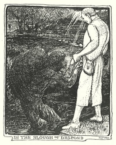Illustrasjon til Pilegrimsreisen av John Bunyan (lito) av Henry Justice Ford
