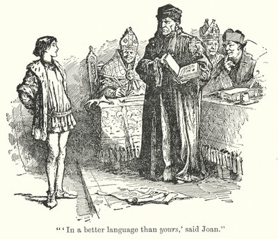 «På et bedre språk enn ditt», sa Joan (litografi) av Henry Justice Ford