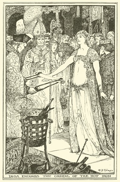 Inga tåler prøvelsen med det varme jernet (gravering) av Henry Justice Ford