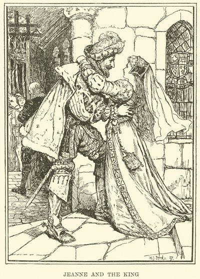 Jeanne og kongen (gravering) av Henry Justice Ford