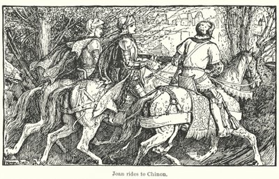 Joan rir til Chinon (litografi) av Henry Justice Ford