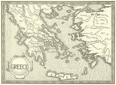 Kart over Hellas av Henry Justice Ford