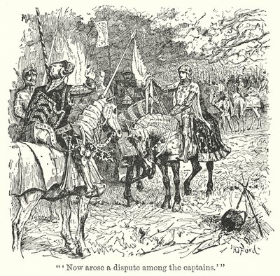 «Nå oppsto det en strid blant kapteinene» (litografi) av Henry Justice Ford