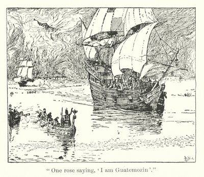 quot;En rose som sier: #39;Jeg er Guatemozin#39;quot; (gravering) av Henry Justice Ford