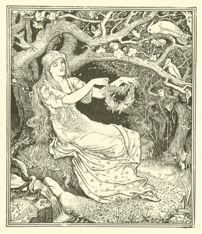 Prins Narcissus og prinsessen Potentilla (gravering) av Henry Justice Ford