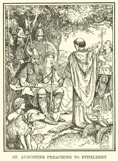 St. Augustine forkynner for Ethelbert av Henry Justice Ford