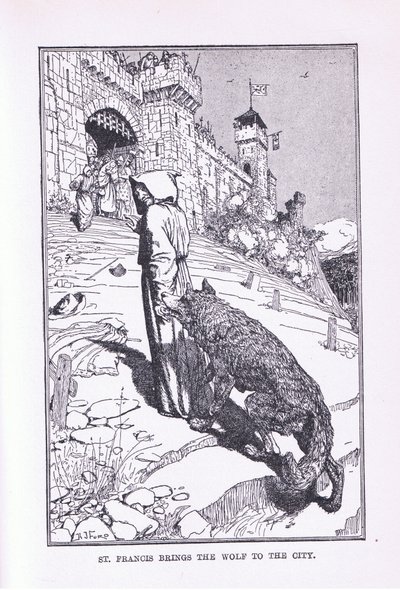 St Francis bringer ulven til byen, 1912 av Henry Justice Ford