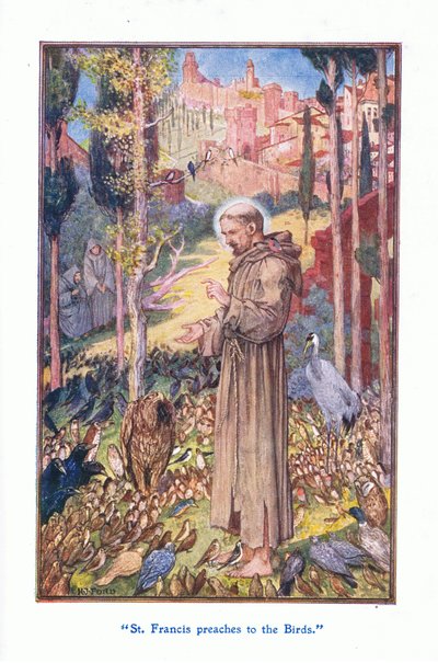 St Francis forkynner for fuglene, 1912 av Henry Justice Ford