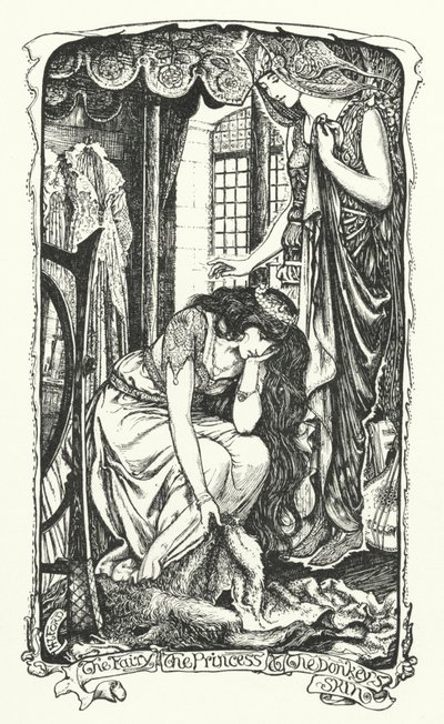 Feen, prinsessen og eselets hud (gravering) av Henry Justice Ford