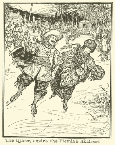 Dronningen misunner de flamske skaterne av Henry Justice Ford