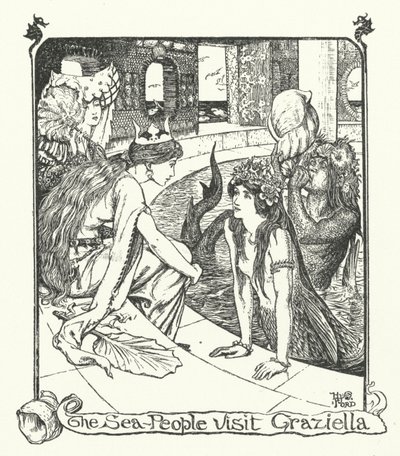 Sjøfolket besøker Graziella (gravering) av Henry Justice Ford